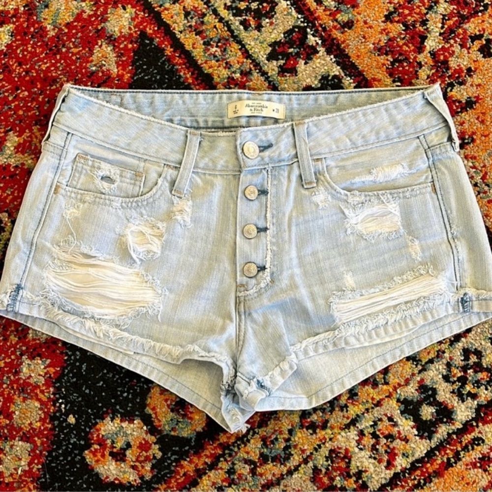 Abercrombie & Fitch Distressed Denim Shorts